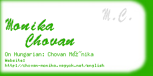 monika chovan business card